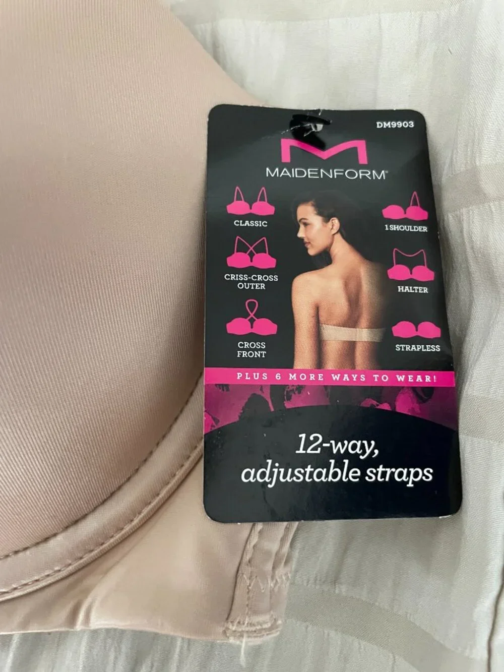 Maidenform Paris Nude 12 Way Adjustable Straps Bra-NWT